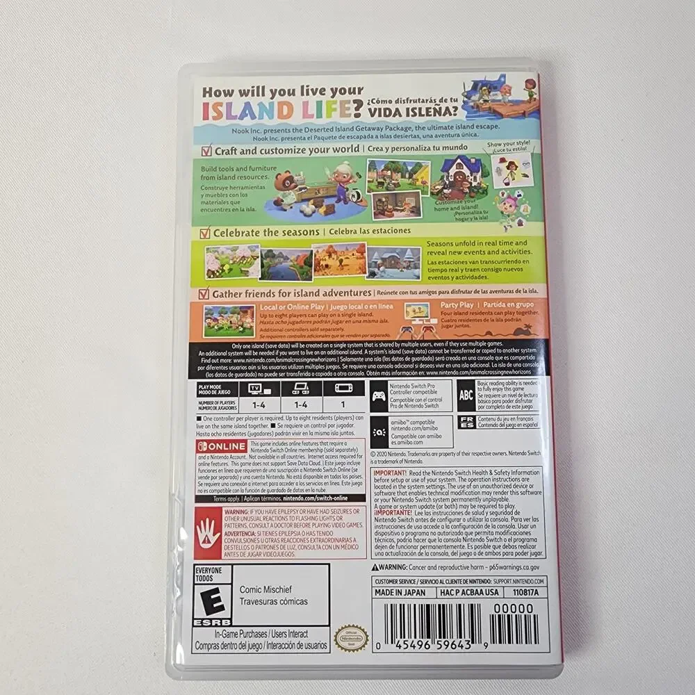 Animal Crossing Nintendo Switch game CASE ONLY Excellent Condition